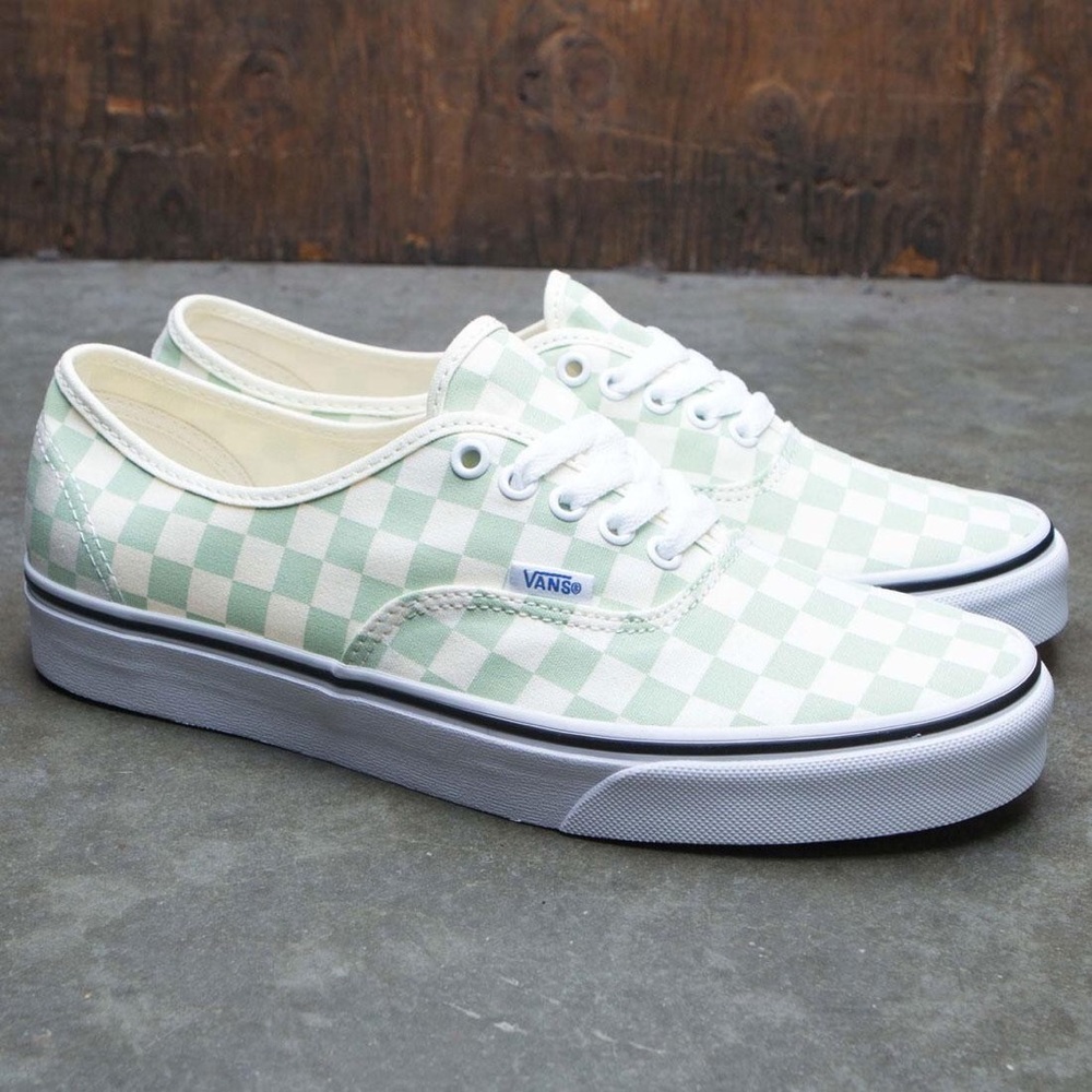 Sage Checkered Vans Authentic Pro